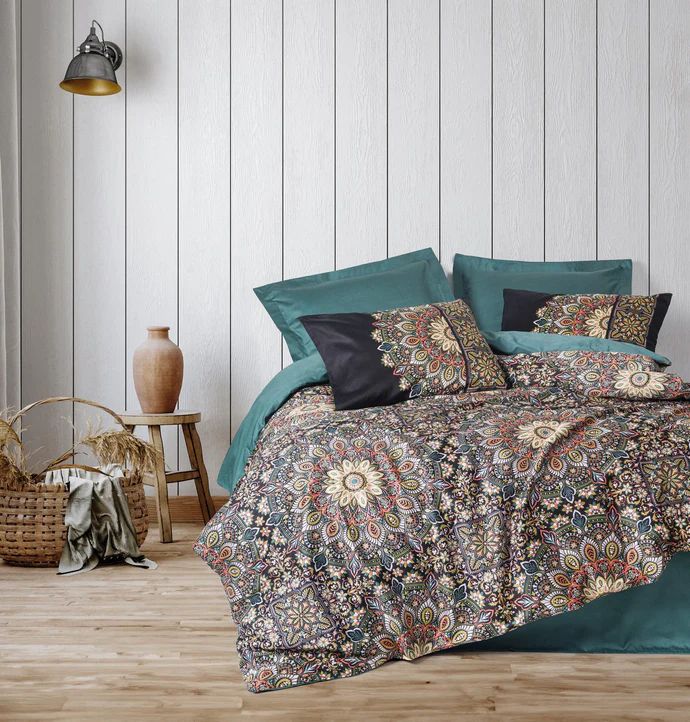 cotton-box-satin-double-duvet-cover-set-ornate-petrol-satinis-tetreulis-nakrebi