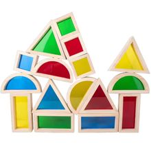 Product image of Rainbow Building Blocks ხის ფაზლი