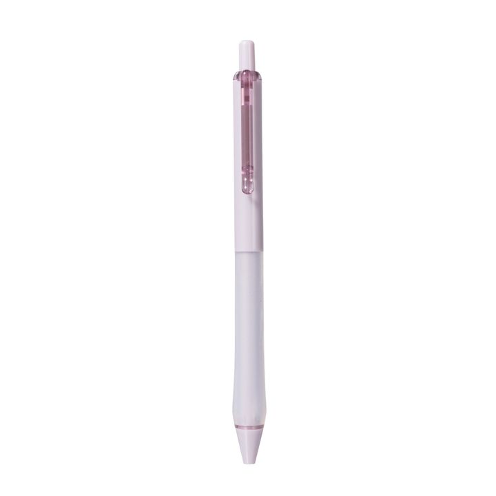 tireless-collection-retractable-horn-gel-pen-05mm-black-purple-barrel-kalami