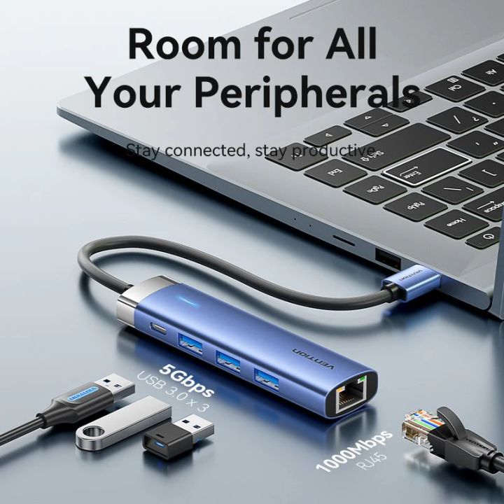 vention-tgfsb-usb-30-to-usb-30-x-3rj45usb-c-hub-015m-blue-aluminum-alloy-type-usb-habi-photo-4