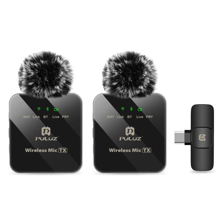 puluz-wireless-microphone-2x-usadeno-samkerde-mikrofoni