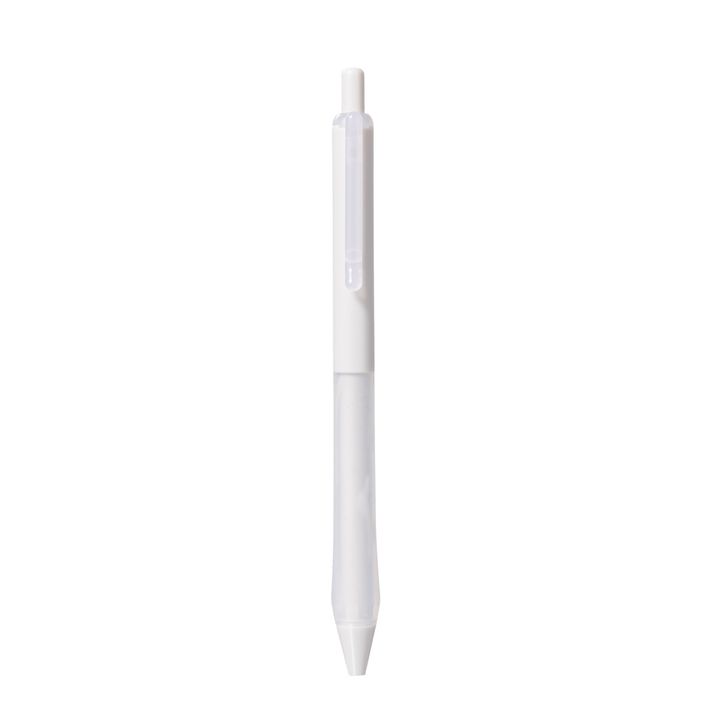 tireless-collection-retractable-horn-gel-pen-05mm-black-white-barrel-kalami