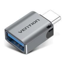 Product image of VENTION CDQH0 USB-C Male to USB 3.0 Female OTG Adapter Gray Aluminum Alloy Type