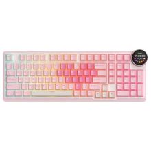 Product image of ROYAL KLUDGE RK N99 RGB CREAM SWITCH ვარდისფერი უსადენო მექანიკური კლავიატურა