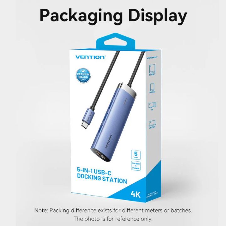 vention-tgesb-usb-c-to-hdmiusb-30-x-3pd-docking-station-015m-blue-aluminum-alloy-type-usb-habi-photo-2