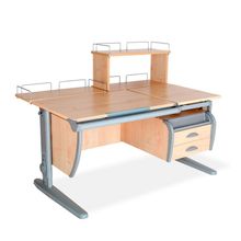 Product image of სამეცადინო მაგიდა ერგო უნივერსალი SUT17 - ტუმბოთი, უკანა ერთ და ორ იარუსიანი თაროთი