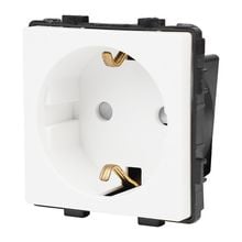 Product image of როზეტი ჩარჩოს გარეშე Socket Style 16A დამიწებით და შტორებით თეთრი