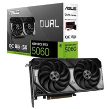 Product image of ვიდეო დაფა ASUS 90YV0N12-M0NA00 DUAL OC, GEFORCE RTX5060, 8GB, 128BIT, DP, HDMI, BLACK
