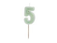 Product image of ციფრი სანთლები მწვანე ფერის 6სმ