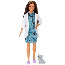 Product image of Mattel Barbie ვეტერინარი ბარბი ხალათით
