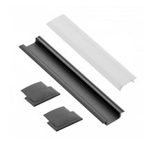 Product image of ალუმინის პროფილის ნაკრები GLAX GTV 2მ ჩაფლული შავი
