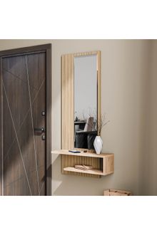Product image of Vimolife LINE 6003 კედლის კონსოლი სარკით 45 x 15 x 120 სმ