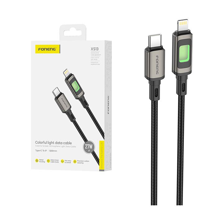 foneng-xs13-usb-c-to-lightning-pd27w-iphone-kabeli