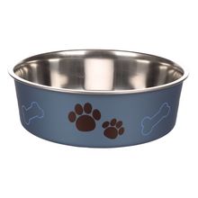 Product image of FLAMINGO FEEDING BOWL KENA METAL BLUE ჯამი