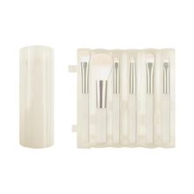 Product image of მაკიაჟის ფუნჯების ნაკრები/Portable Series Makeup Brush 6-Piece Set with Cylinder Holder (Warm Beige)