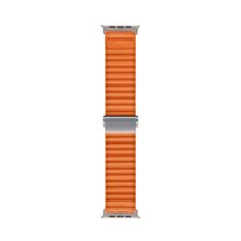 Product image of Mobile and Smartphones/ ZTE/ For Apple Watch Series 10 42mm / 9 8 7 41mm / SE (2023) SE (2022) SE 6 5 4 40mm / 3 2 1 38mm Wavy Texture Nylon Strap - Orange