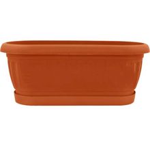 Product image of ALEANA ტერრა 31,5x12,5 ტერაკოტი მცენარის პლასტმასის ქოთანი სადგამით კაქტუსისთვის