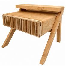 Product image of ხელნაკეთი ლარიქსის ხის ტუმბო — Japandi Minimal Style