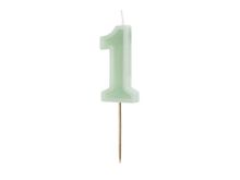 Product image of ციფრი სანთლები მწვანე ფერის 6სმ