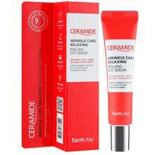Product image of FARMSTAY CERAMIDE WRINKLE CARE RELAXING ROLLING EYE SERUM თვალის შრატი