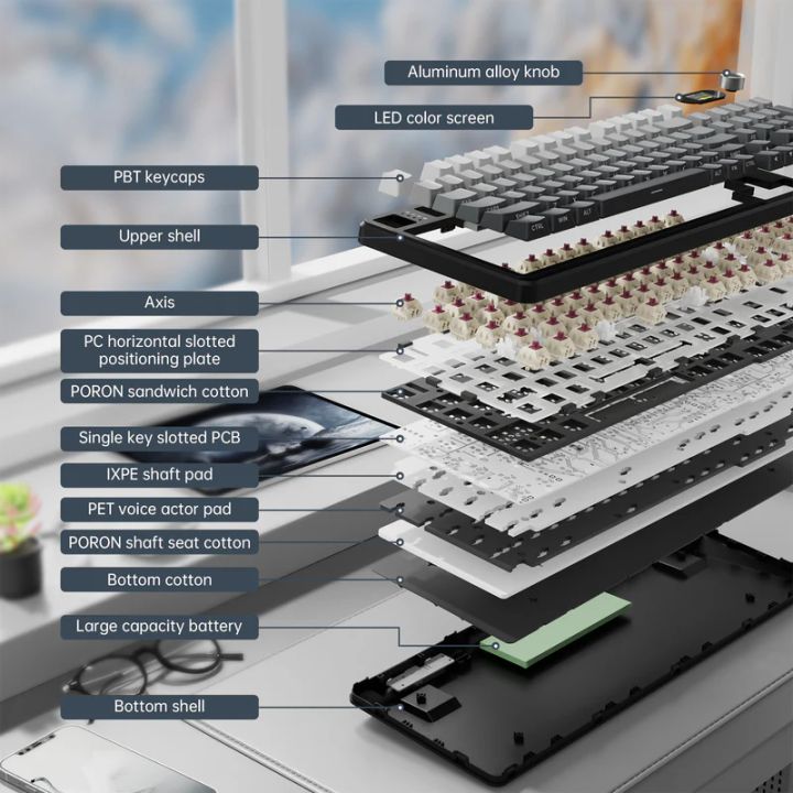 attack-shark-keyboard-mechanical-x98-pro-1khz-gaming-klaviatura-photo-4