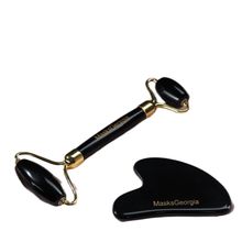 Product image of შავი ობსიდიანის როლერის და გუაშას ნაკრები