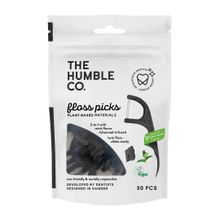 Product image of Humble Charcoal კბილის ძაფი სახელურით ორი ძაფით 50ც