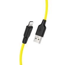 Product image of HOCO X21 Plus Silicone charging cable for Lightning black＆yellow