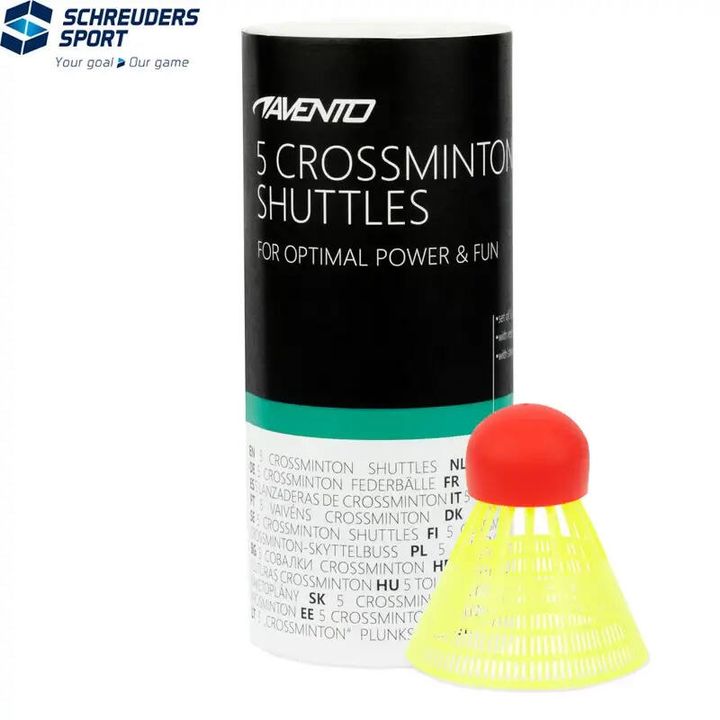 schreuderssport-5-crossminton-shuttles-red-tip-krosmintonis-burtakebis-nakrebi