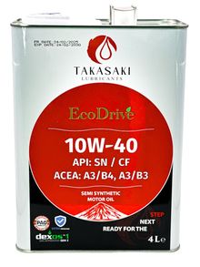 Product image of TAKASAKI 10W-40 ძრავის ზეთი 4 ლ