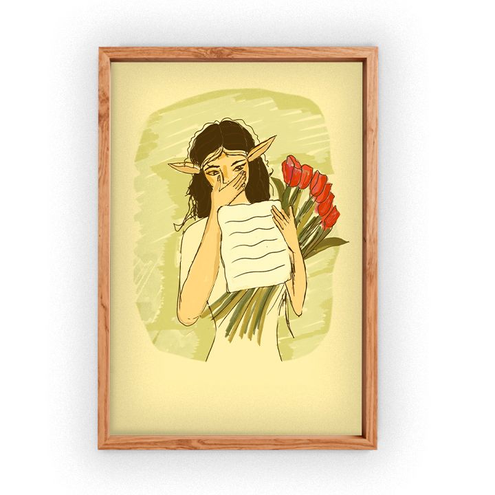 elf-with-flowers-poster-posteri