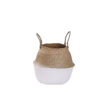 Product image of დაწნული კალათა ჩალის (თეთრი) პატარა