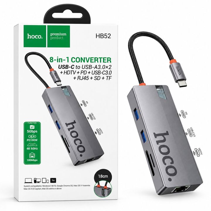 hoco-hb52-wow-8-in-1-hdmi-rj45-sdtf-pd-usb-c-habi