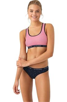 Product image of U.S. Polo Assn. 66251 ქალის საცვლები ორეული (ზოლიანი, ლურჯი)