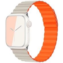 Product image of Mobile and Smartphones/ ZTE/ KALEBOL Magnetic Watch Band for Apple Watch Series 10 9 8 7 SE 6 5 4 3 2 1 42mm 41mm 40mm 38mm Silicone Adjustable Strap - Starlight Orange
