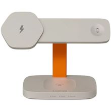 Product image of Wireless Charger/ CANYON wireless charger HEXAGON WCS-310 3in1LightGrey/Orange