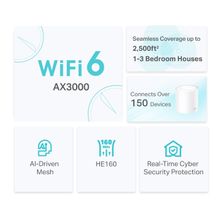 Product image of Network Active/ Router/ TP-Link/ TP-link Deco X50(1-pack) AX3000 Whole Home Mesh Wi-Fi 6 Unit
