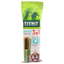 Product image of TiTBiT DENTAL 110გრ პროფილაქტიკური სნეკი სამი ერთში პიტნით