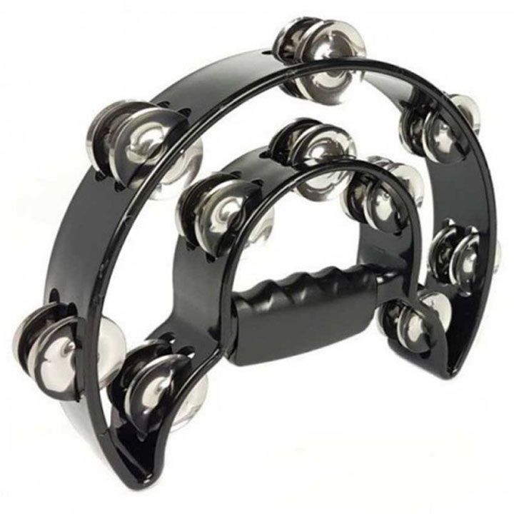 alice-atb002a-black-double-ring-tambourine-tamburini