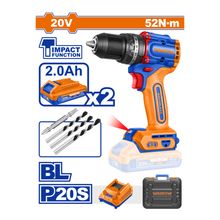 Product image of WADFOW WCDP5281 20V უნახშირო ელექტრო ხრახნდამჭერი