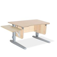 Product image of სამეცადინო მაგიდა 'ერგო' ეკო 75R მრგვალი კუთხით და გვერდითა თაროთი