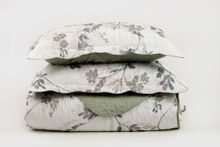 Product image of საწოლის გადასაფარებელი - CARRIE DIGITAL PRINTED BEDSPREAD SET 240x250+50x70 CM (2)  ECRU/GREEN