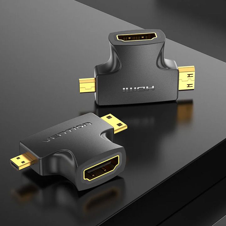 vention-agfb0-2-in-1-mini-hdmi-and-micro-hdmi-male-to-hdmi-female-adapter-black-photo-2