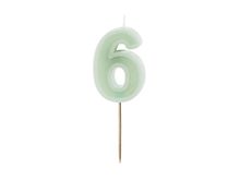 Product image of ციფრი სანთლები მწვანე ფერის 6სმ
