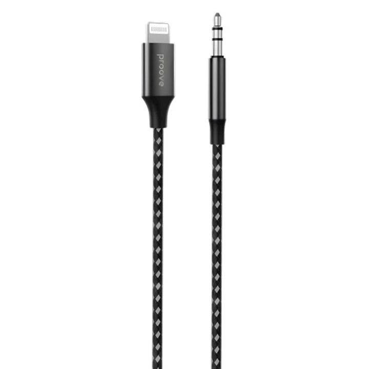cable-aux-proove-soundmesh-lightning-to-35mm-1m-gray-audio-kabeli