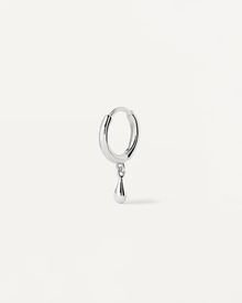Product image of TeardropEar silver single hoop საყურე