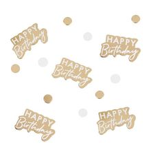 Product image of კონფეტი gold and white happy birthday 13გ