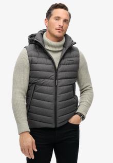 Product image of superdry ქურთუკი-ჟილეტი Hooded tweed fuji gilet/Wet Weather Edition
