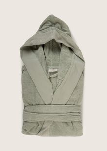 Product image of BLEN BORDER JACQUARD HOODED BATHROBE CAMEO 2 ხალათი