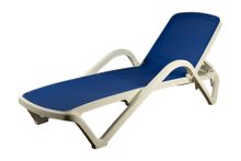 Product image of COMFORT ROOM პლასმასის შეზლონგი ლურჯი ბადით